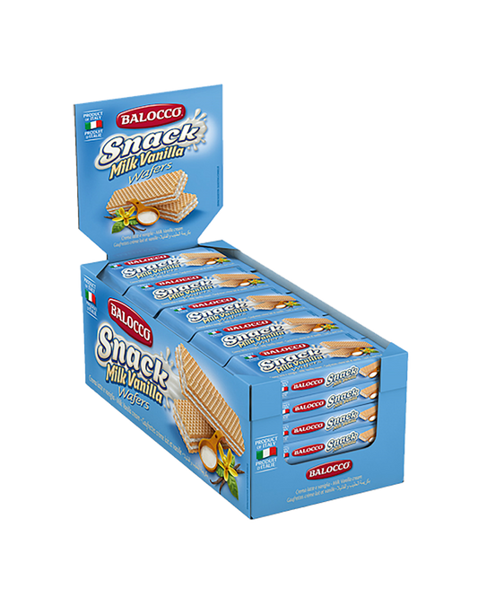 Balocco Wafers Milk and Vanilla 30 x 45g
