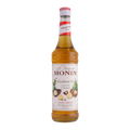 70cl glass bottle of Monin Macadamia Nut Syrup for gourmet coffee and cocktails