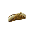 Salted pistachio gluten free cannoli dessert on a transparent background