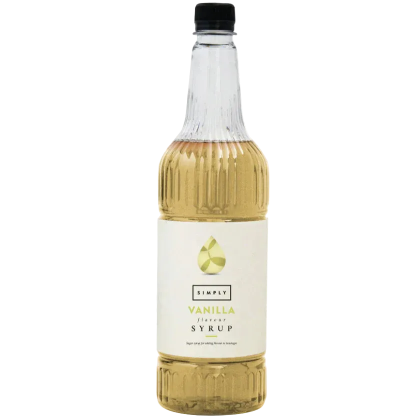 1 Litre bottle of Simply Vanilla Syrup for coffee and beverages
