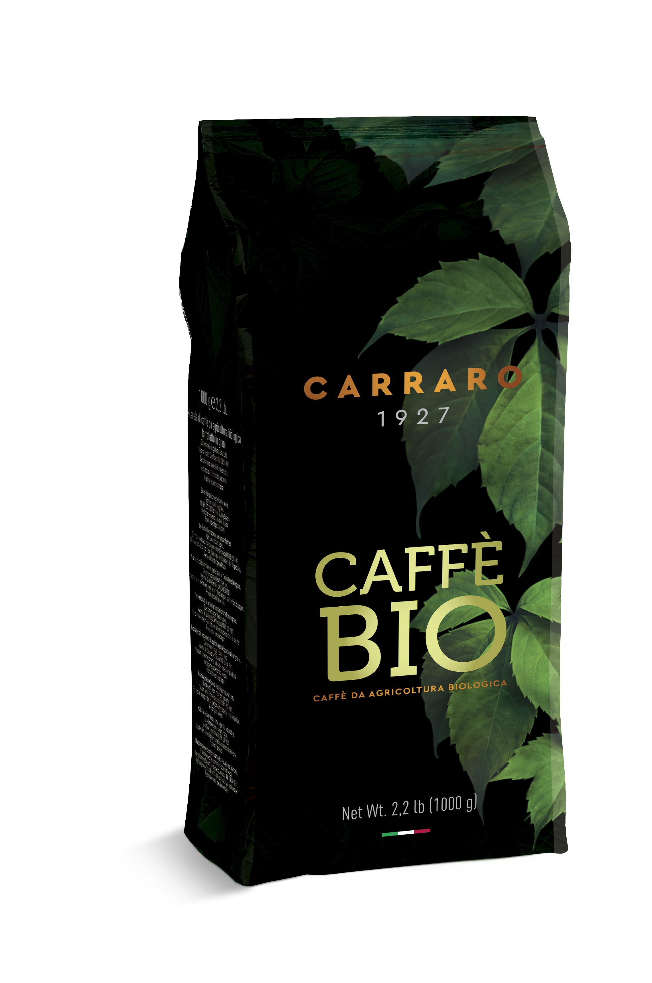 Carraro 1927 BIO Organic Italian Coffee Beans 1kg – 100% Arabica